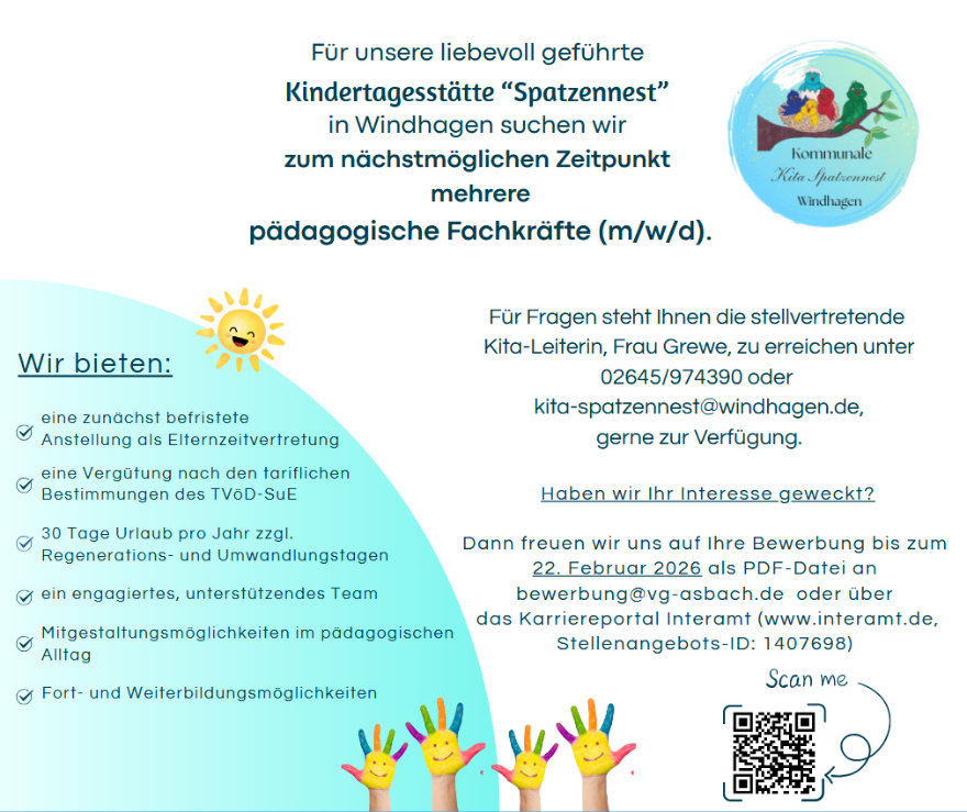 Stellenanzeige KiTa Spatzennest